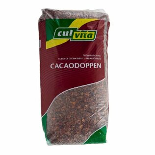 Cacaodoppen in zakken