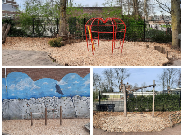 Houtsnippers premium in de speeltuin