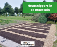 Houtsnippers in de moestuin